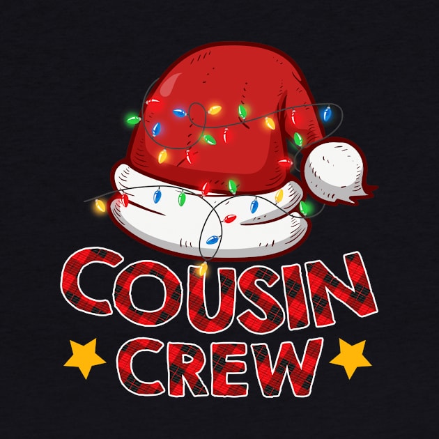 Plaid Cousin Crew santa hat Light Tree Funny Christmas Gift by mittievance